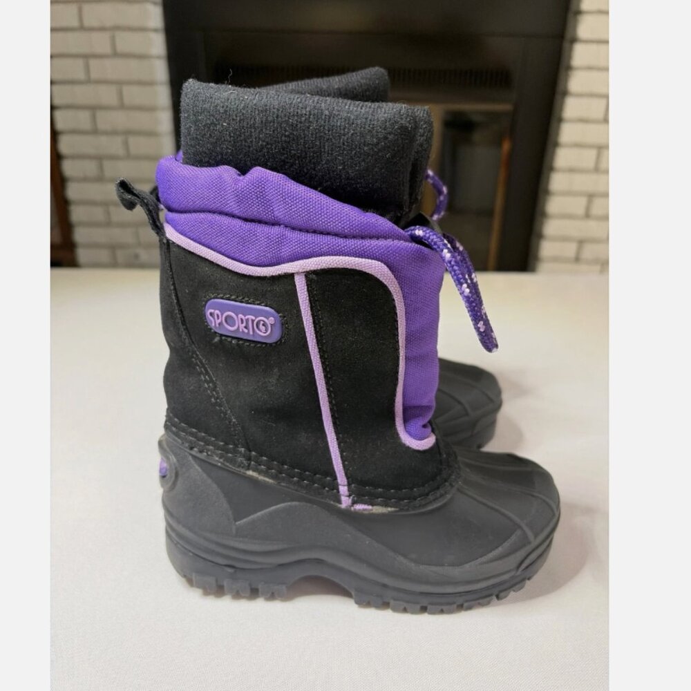 LITTLE GIRL'S SPORTO *SOPHIA* PURPLE SNOW BOOTS SIZE 9